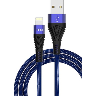 Кабель USB 2.0 AM - Lightning(M) (1м) 8P, TFN-CFZLIGUSB1MBL  (blue-black)